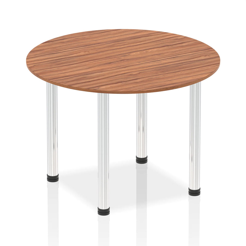 Impulse Round Table With Post Leg - Walnut
