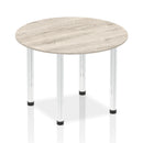 Impulse Round Table With Post Leg - Grey Oak - NWOF