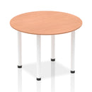 Impulse Round Table With Post Leg - Beech - NWOF