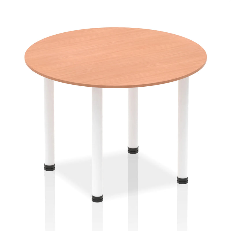 Impulse Round Table With Post Leg - Beech