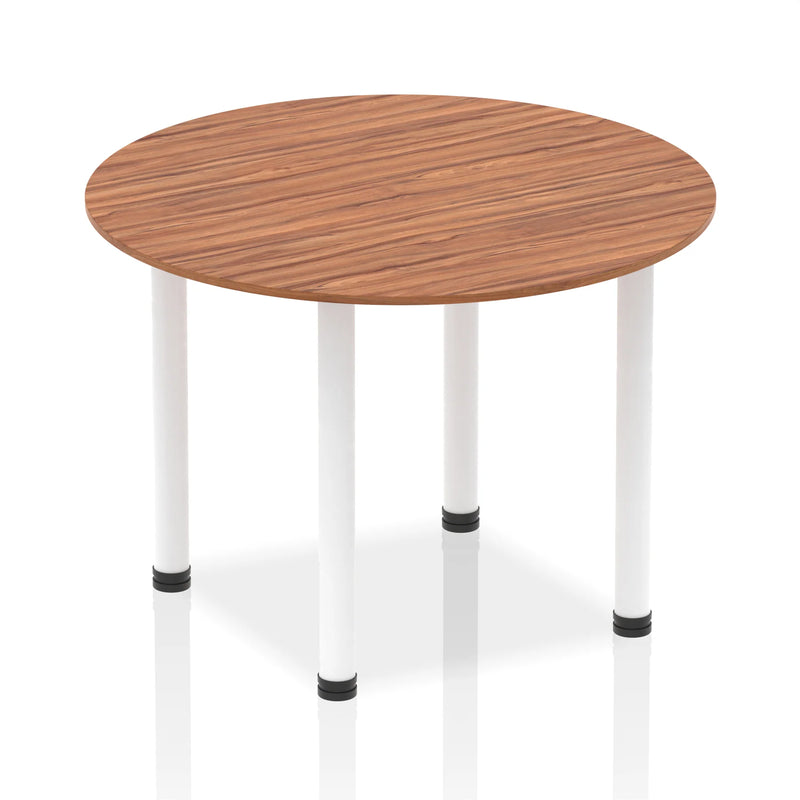 Impulse Round Table With Post Leg - Walnut