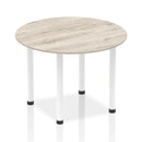 Impulse Round Table With Post Leg - Grey Oak - NWOF