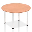 Impulse Round Table With Post Leg - Beech - NWOF