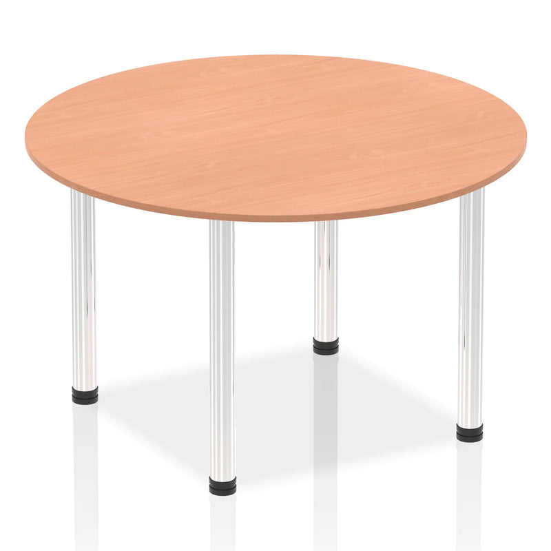 Impulse Round Table With Post Leg - Beech