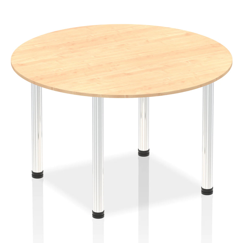 Impulse Round Table With Post Leg - Maple