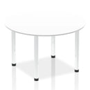 Impulse Round Table With Post Leg - White - NWOF