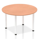 Impulse Round Table With Post Leg - Beech - NWOF