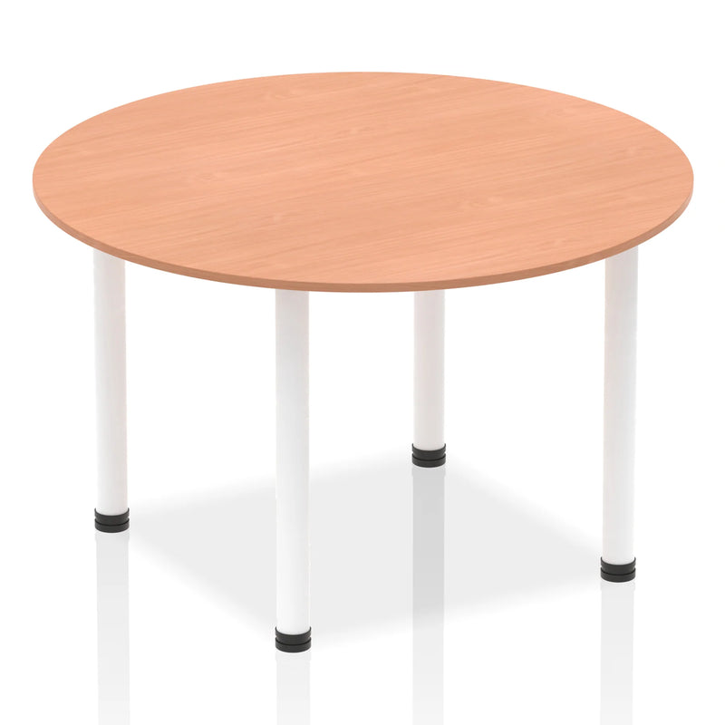 Impulse Round Table With Post Leg - Beech