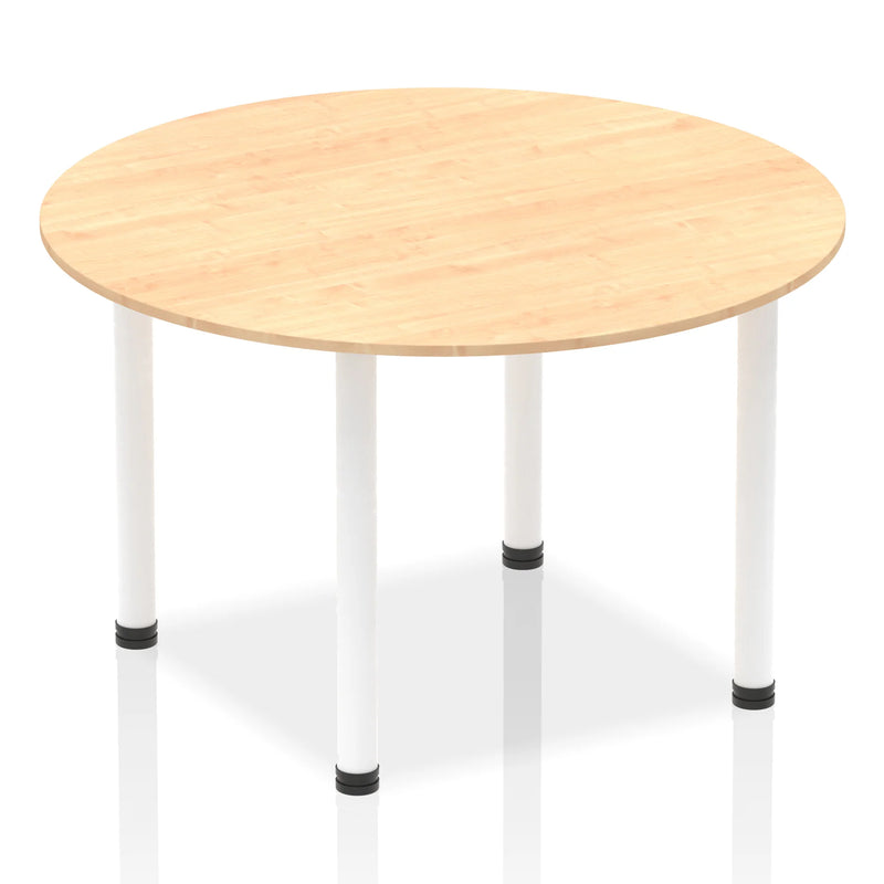 Impulse Round Table With Post Leg - Maple