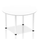 Impulse Round Table With Post Leg - White - NWOF