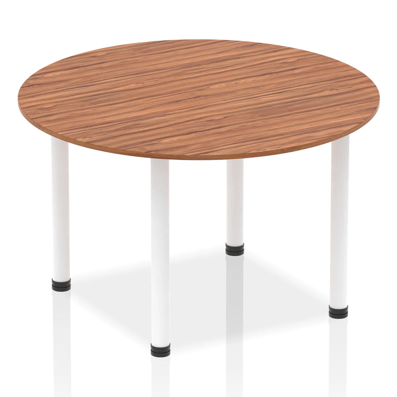 Impulse Round Table With Post Leg - Walnut