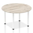 Impulse Round Table With Post Leg - Grey Oak - NWOF
