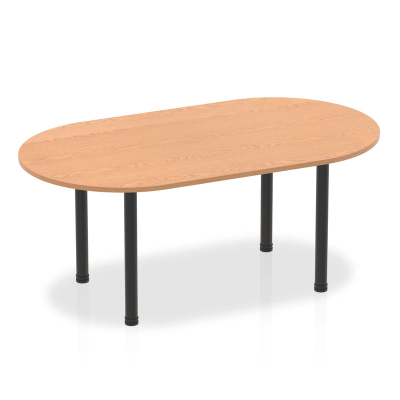 Impulse Boardroom Table With Post Leg - Oak - NWOF
