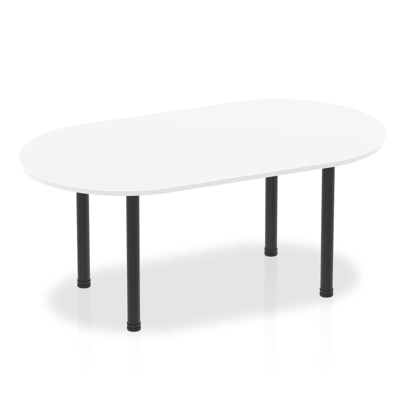 Impulse Boardroom Table With Post Leg - White - NWOF