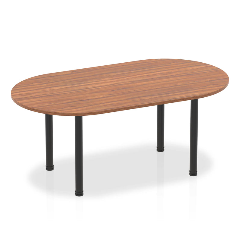 Impulse Boardroom Table With Post Leg - Walnut - NWOF