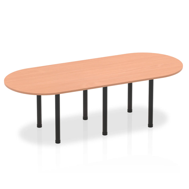 Impulse Boardroom Table With Post Leg - Beech - NWOF
