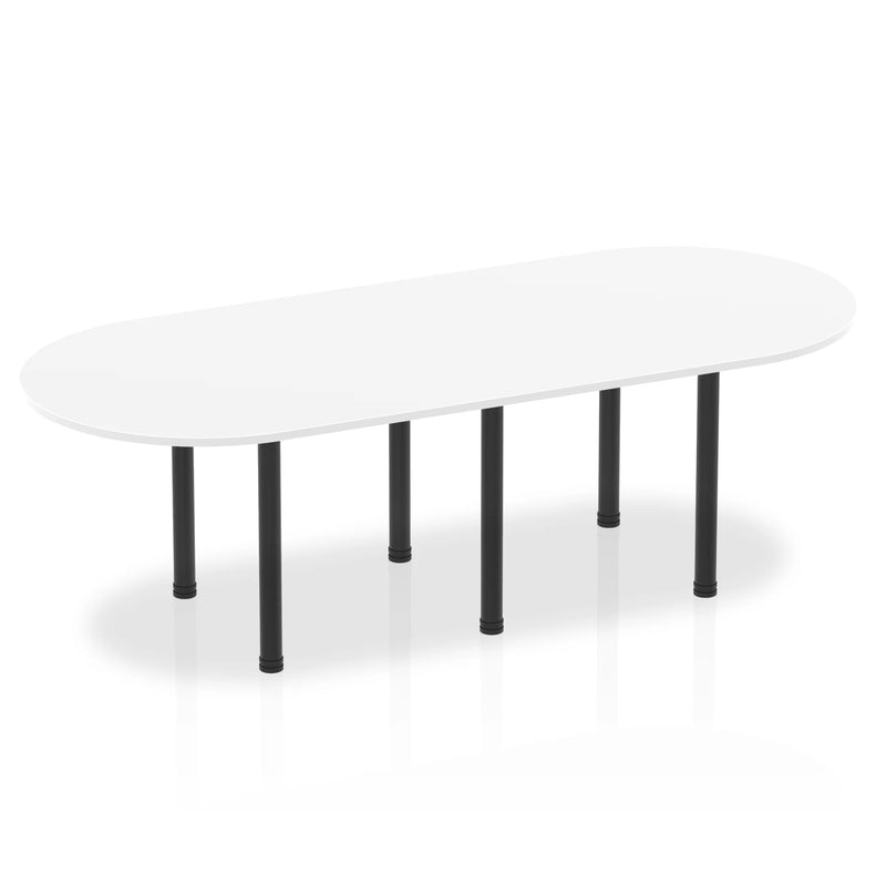 Impulse Boardroom Table With Post Leg - White - NWOF