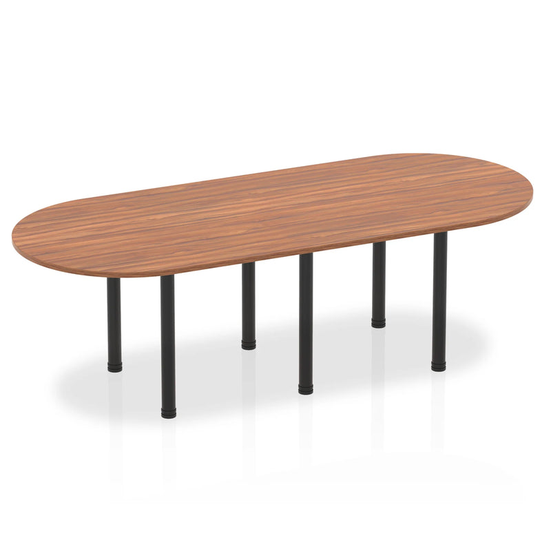Impulse Boardroom Table With Post Leg - Walnut - NWOF