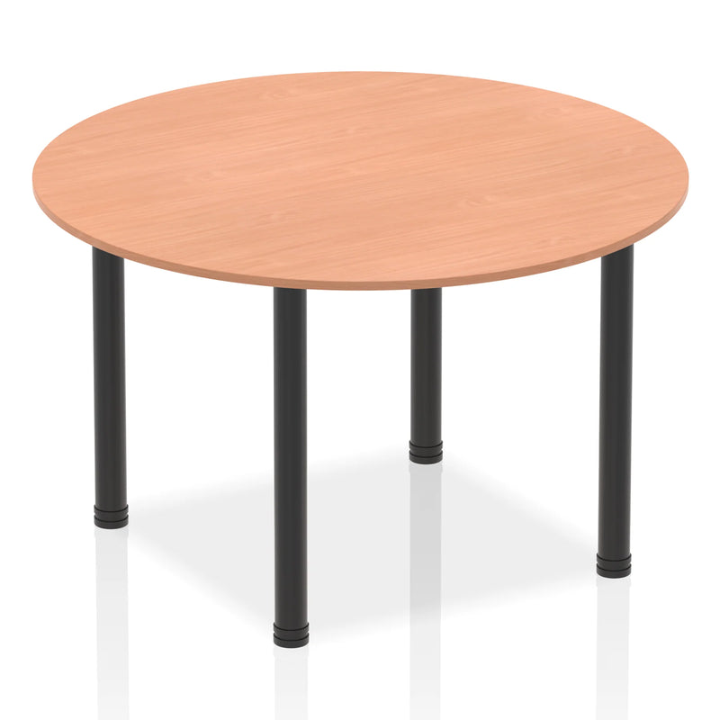 Impulse Round Table With Post Leg - Beech