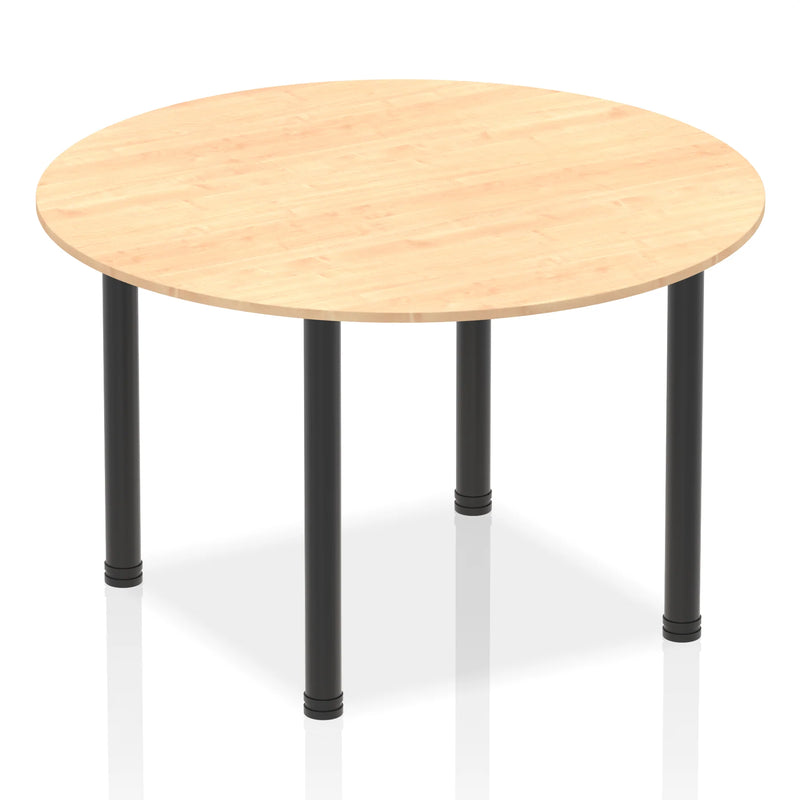 Impulse Round Table With Post Leg - Maple