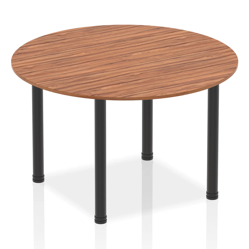 Impulse Round Table With Post Leg - Walnut