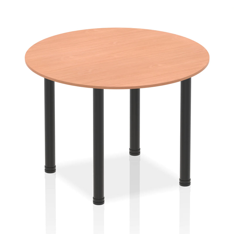 Impulse Round Table With Post Leg - Beech