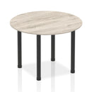 Impulse Round Table With Post Leg - Grey Oak - NWOF
