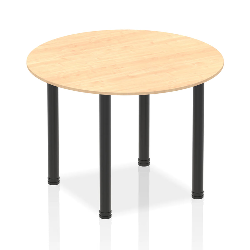 Impulse Round Table With Post Leg - Maple