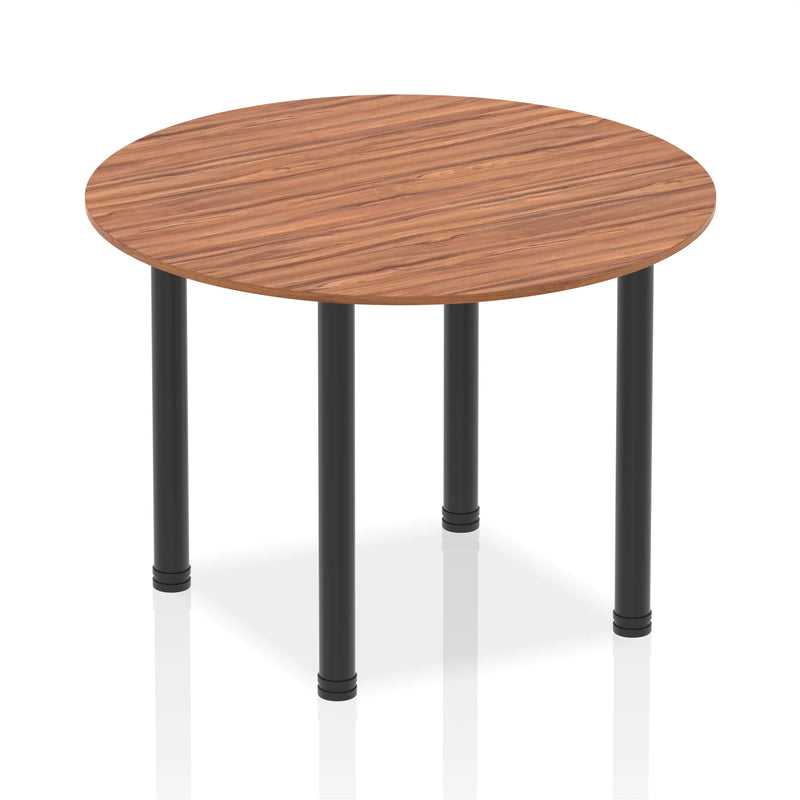 Impulse Round Table With Post Leg - Walnut