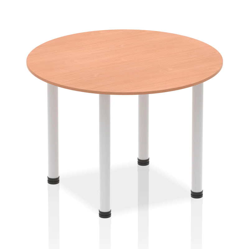 Impulse Round Table With Post Leg - Beech