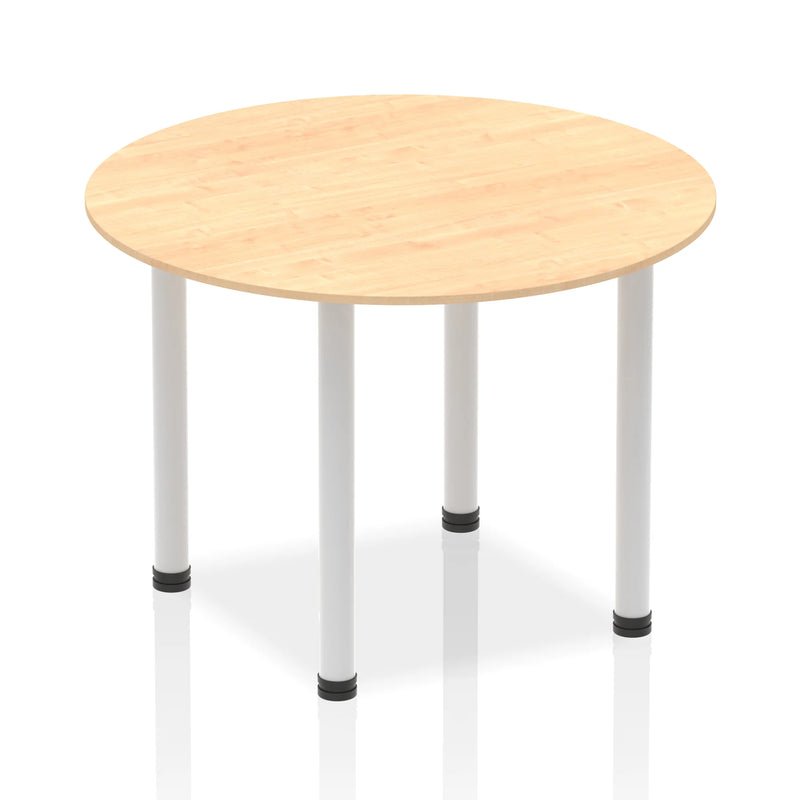 Impulse Round Table With Post Leg - Maple