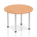 Impulse Round Table With Post Leg - Oak - NWOF