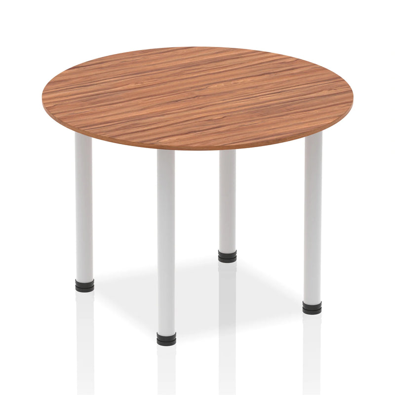 Impulse Round Table With Post Leg - Walnut
