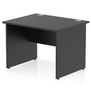 Impulse 800mm Deep Straight Desk With Panel Leg - Black - NWOF