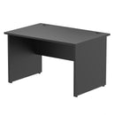 Impulse 800mm Deep Straight Desk With Panel Leg - Black - NWOF