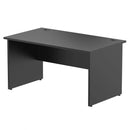 Impulse 800mm Deep Straight Desk With Panel Leg - Black - NWOF