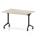 Impulse Plus Flip Top Rectangular Table - Grey Oak - NWOF