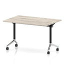 Impulse Plus Flip Top Rectangular Table - Grey Oak - NWOF