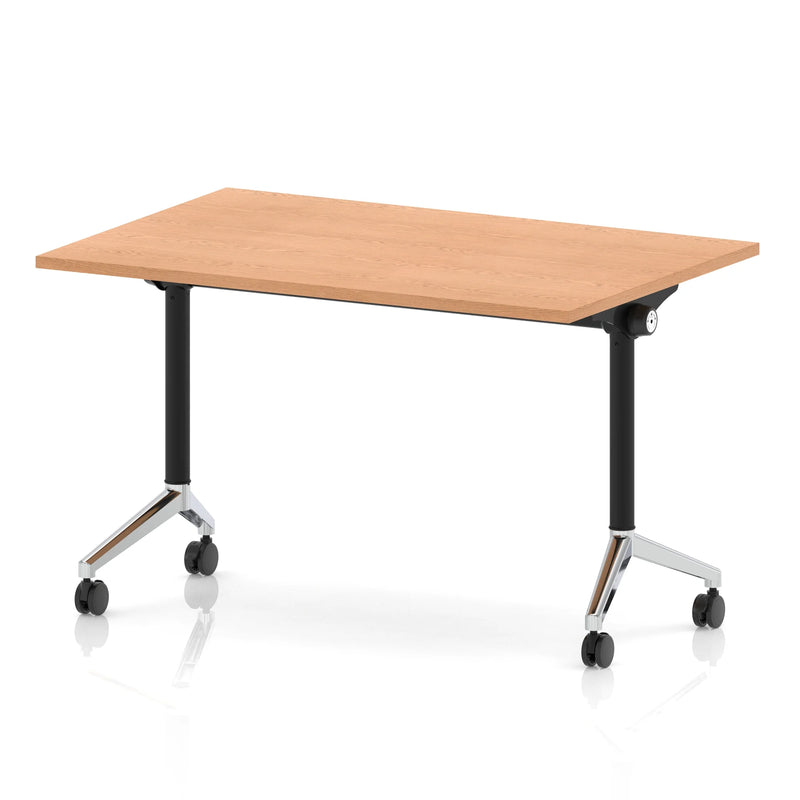 Impulse Plus Flip Top Rectangular Table - Oak - NWOF