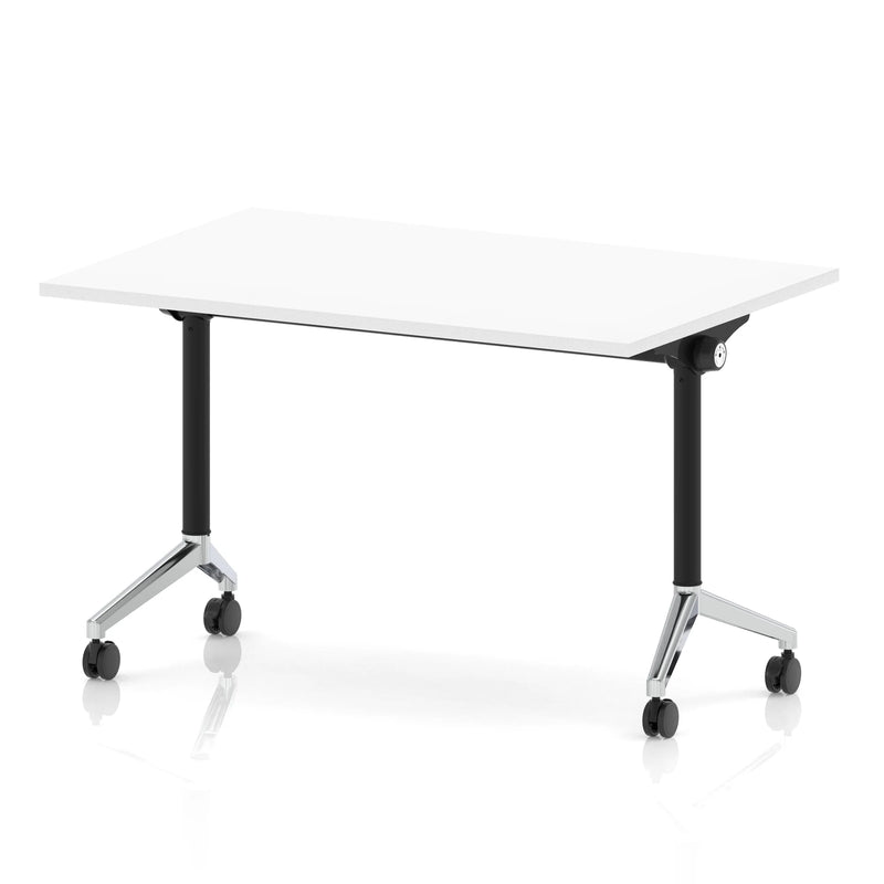 Impulse Plus Flip Top Rectangular Table - White - NWOF