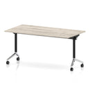 Impulse Plus Flip Top Rectangular Table - Grey Oak - NWOF