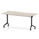 Impulse Plus Flip Top Rectangular Table - Grey Oak - NWOF