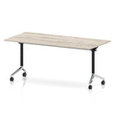 Impulse Plus Flip Top Rectangular Table - Grey Oak - NWOF
