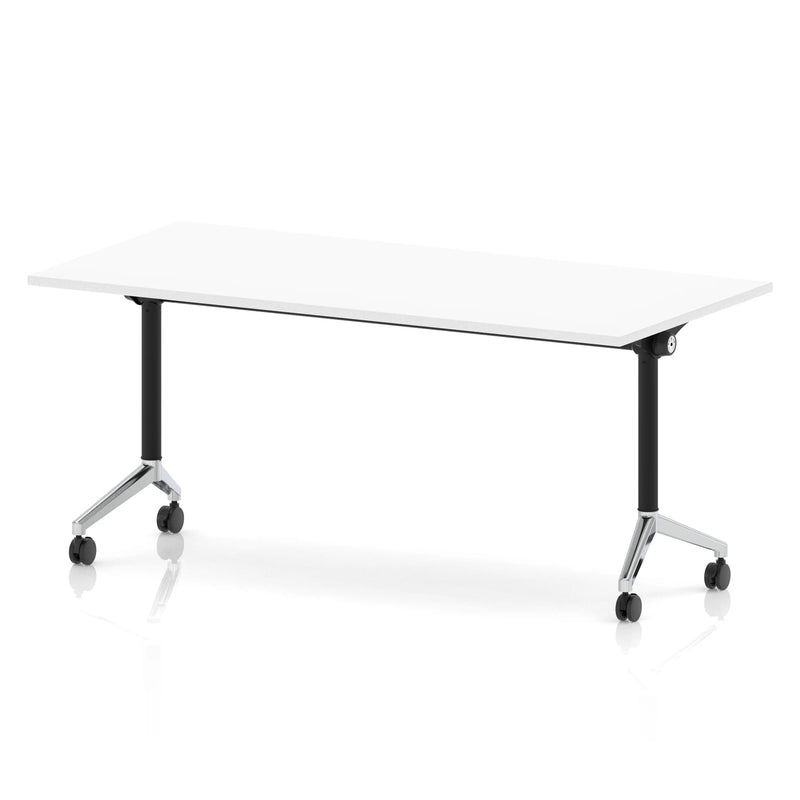 Impulse Plus Flip Top Rectangular Table - White - NWOF