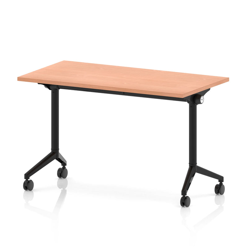 Impulse Plus Slimline Flip Top Rectangular Table - Beech - NWOF
