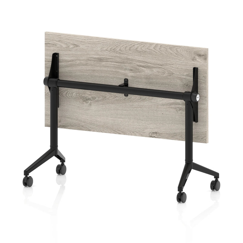 Impulse Plus Slimline Flip Top Rectangular Table - Grey Oak - NWOF