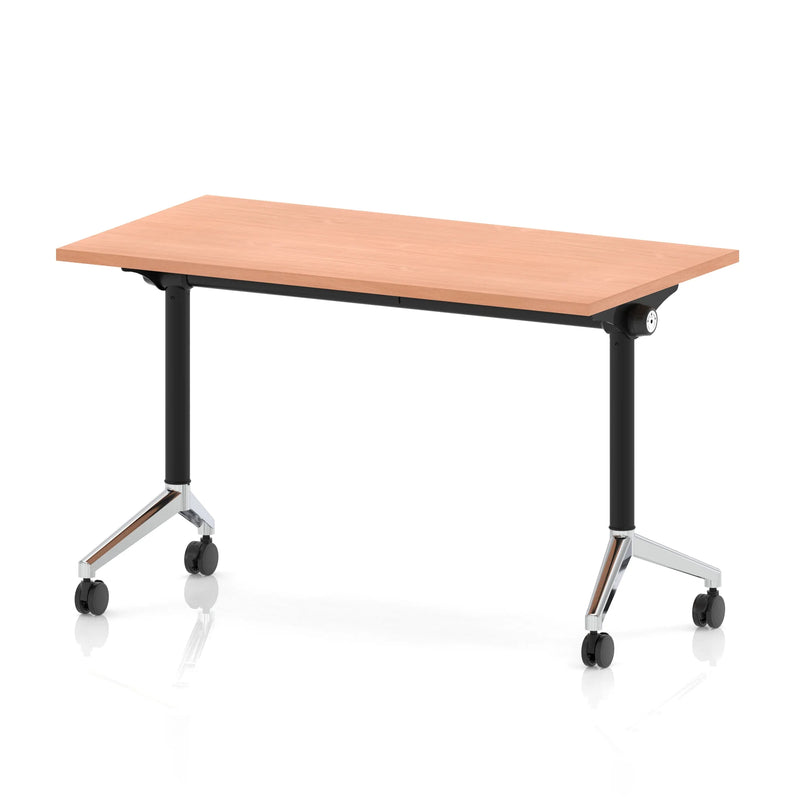 Impulse Plus Slimline Flip Top Rectangular Table - Beech - NWOF