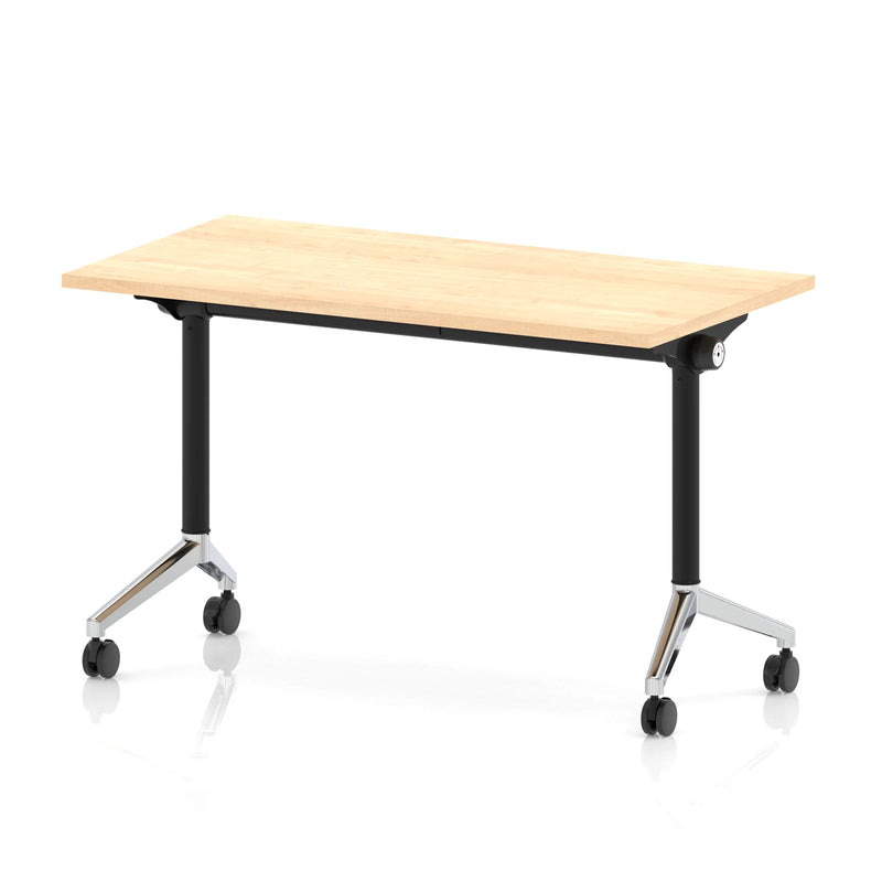 Impulse Plus Slimline Flip Top Rectangular Table - Maple - NWOF