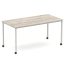 Impulse Straight Table Box Frame Leg With Castors - Grey Oak