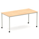 Impulse Straight Table Box Frame Leg With Castors - Maple